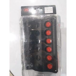 Aksesoris kapal - Wave Design Switch Panels 6 gang 10026-BK AAA